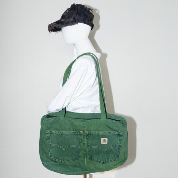 Upcycled carhartt tote bag / shoulder bag - Picture 2 of 7